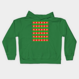 SKULLS With Christmas Stripes Kids Hoodie